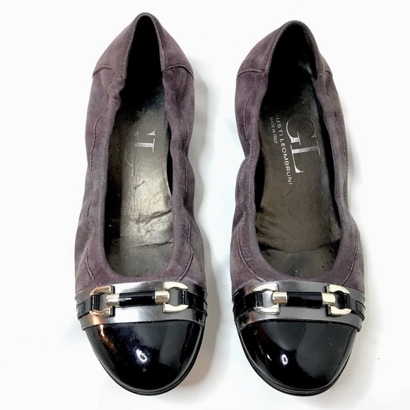 AGL Attilio Giusti Leombruni Cap Toe Ballet Flats - Picture 1 of 8